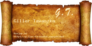 Giller Tavaszka névjegykártya